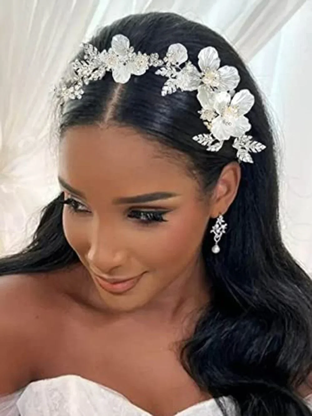 Crystal Flower Wedding Hair Vine Headband Bridal Hair Vine Bridal Headpiece for